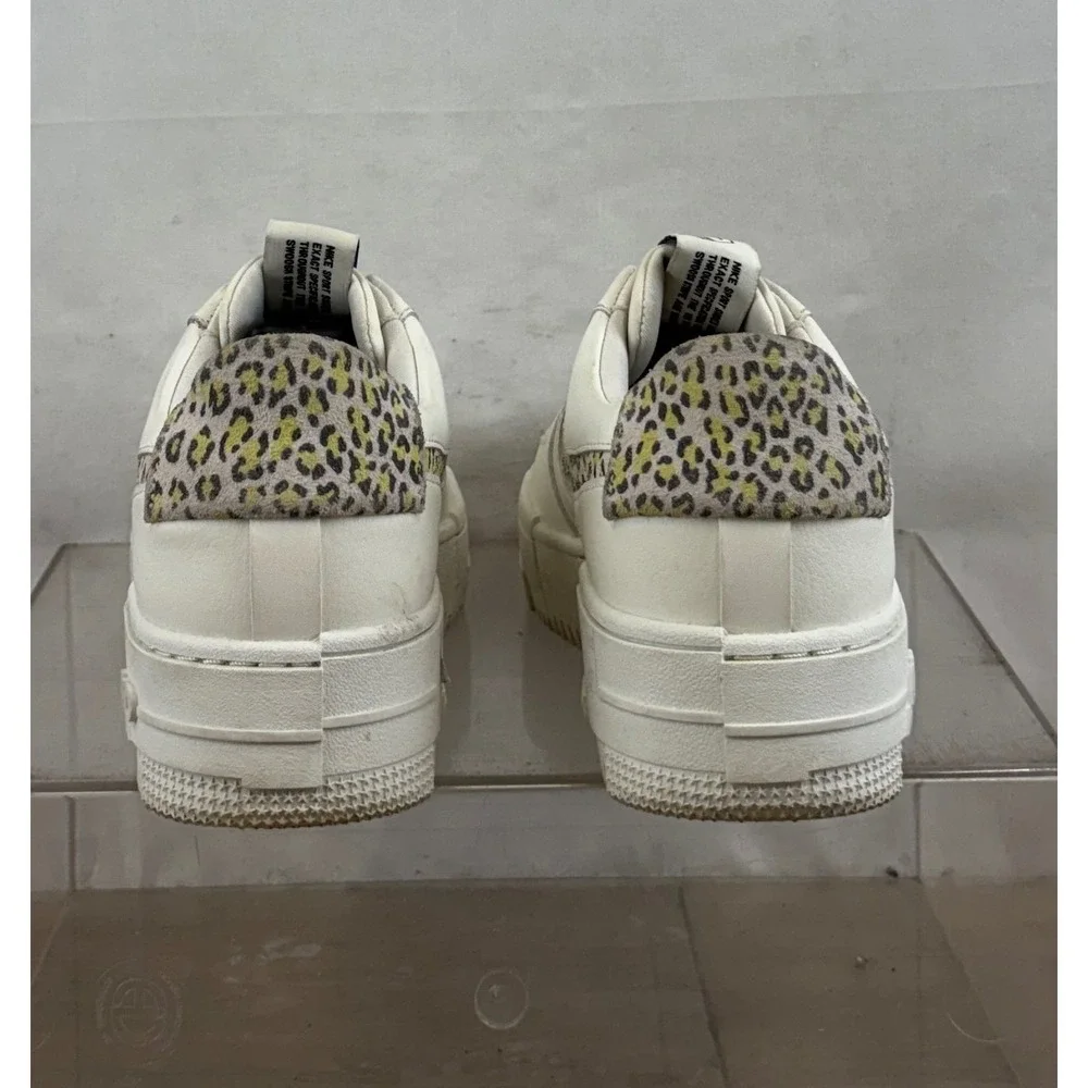 Nike Air Force 1 Pixel Leopard‎ Print White Women Shoes Size 8.5 DH9632 101 - Picture 4 of 10